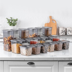 Set 18 recipiente alimentare , UnicUtil, Modern Spacious, Antracit - Img 1