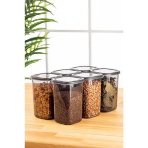 Set 6 recipiente alimentare , UnicUtil, Compact Sturdy, Antracit - Img 7