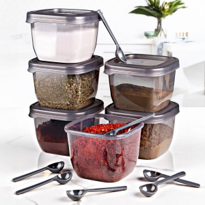 Set 6 recipiente alimentare , UnicUtil, Elegant Versatile, Antracit - Img 1