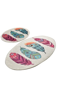 Set covorase baie 2 piese, Chic Finish, UnicUtil, Multicolor - Img 3