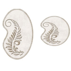 Set covorase baie 2 piese, Elegant Design, UnicUtil, Cream - Img 2