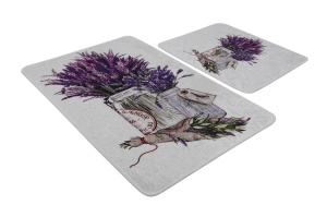 Set covorase baie 2 piese, Sophisticated Texture, UnicUtil, Multicolor - Img 2