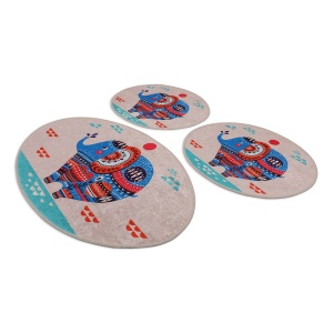 Set covorase baie 3 piese, Comfort Plush, UnicUtil, Multicolor - Img 2