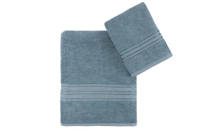 Set de prosoape 2 bucati, Comfort Plush, UnicUtil, Indigo Albastru - Img 3