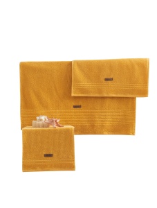 Set de prosoape 3 bucati, Deluxe Soft, UnicUtil, Galben - Img 2