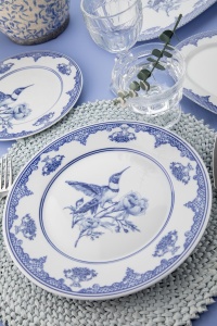 Set Farfurii (26 Bucati), Bundle glow, UnicUtil, Culoarea Albastru Alb - Img 5