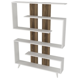 Bibliotecă, Rain Bookcase, UnicUtil, Alb-Maro - Img 6