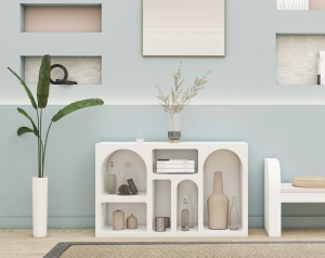 Biblioteca, Timeless Style, UnicUtil, 120 x 37 x 74 cm, Alb - Img 3