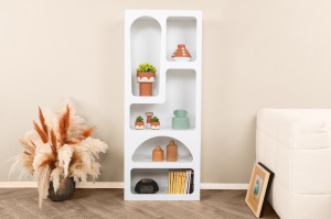 Biblioteca, Timeless Style, UnicUtil, 60 x 32 x 150 cm, Alb - Img 1