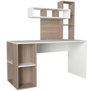 Birou, CreamModular Harmony, UnicUtil, 140 x 60 x 153.8 cm, Alb și Crem, UUDESK13 - Img 6