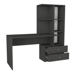 Birou cu dulap pe partea dreaptă, Mantra, UnicUtil, Gri Antracit, 155 cm - Img 8