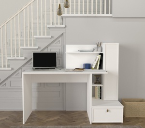 Birou, Functional Flow, UnicUtil, 142.8 x 60 x 115.8 cm, Alb