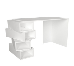 Birou, Geo Space, UnicUtil, 130 x 60 x 75 cm, Alb, UUDESK20 - Img 7