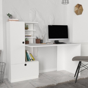 Birou, WhiteEdge Design, UnicUtil, 149.5 x 60 x 120 cm, Alb - Img 4