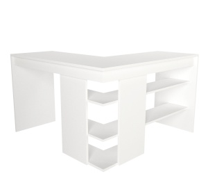 Biroul Multifuncțional, Modern Workspace, UnicUtil, 120 x 45 x 73.8 cm, Alb, UUDESK04 - Img 5