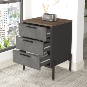 Comoda cu sertare UnicUtil Nuc - Gri 54 x 44.5 x 70 cm - Img 4