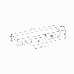 Comoda TV, Modern Edge, UnicUtil, Gri - Img 2