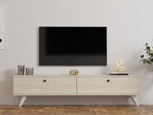 Comoda TV, Paris Travertine, UnicUtil, Travertin, Lățime: 160 cm, Înălțime: 40 cm, Adâncime: 25 cm - Img 4