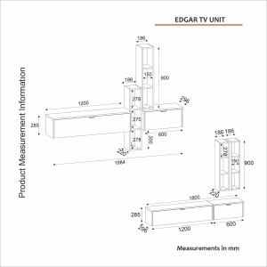 Comoda TV, Premium Look, UnicUtil, Crem - Img 2