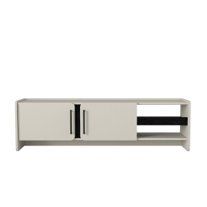 Comoda TV, Simple Form, UnicUtil, Crem-Negru - Img 6