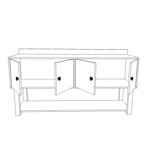 Consola UnicUtil Nuc - Gri Antracit 180 x 53.8 x 93.2 cm - Img 6