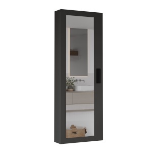 Dulap baie cu oglinda UnicUtil Antracit 15 x 44 x 120 cm - Img 5