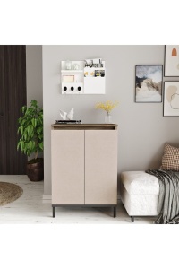 Dulap multifuncțional cu pantofar, 60x35.5x85.6 cm, Maro-Crem-Antracit, UnicUtil