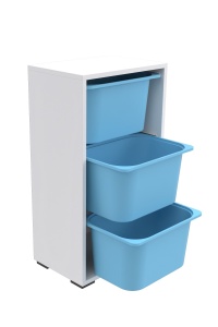 Dulap multifunctional, Glow root, UnicUtil, Culoarea Alb Albastru - Img 6