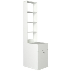 Dulap Organizator pentru Baie UnicUtil, 40 x 52 x 168 cm, Alb - Img 5