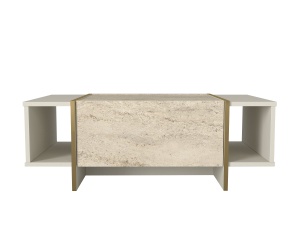 Masa de cafea, Cubic Charm, UnicUtil, 103.8 x 60 x 37.3 cm, Crem - Img 7