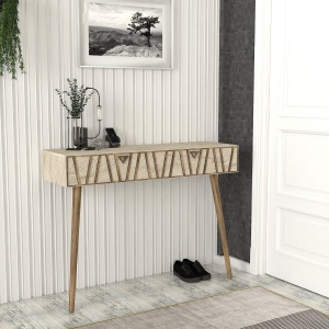 Masa Decor Hol, Geo Prism, UnicUtil, 120 x 35 x 89.3 cm, Crem - Img 2
