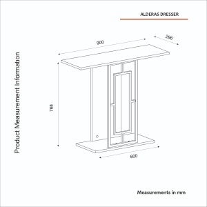 Masă decorativă Alderas din pal melaminat finisaj travertin – design elegant pentru spații moderne, 90 x 29.6 x 76.8 cm - Img 2