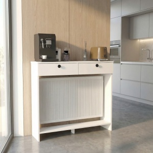 Mască radiator, Opelya Coffee Corner, UnicUtil, Alb, 110 cm - Img 3