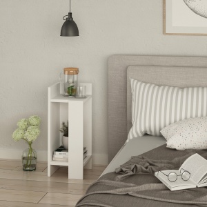 Noptiera, Stylish Minimalist, UnicUtil, 27 x 25 x 60 cm, Alb - Img 4