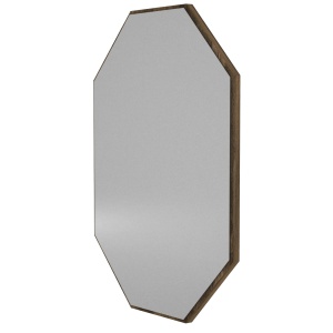 Oglinda de Perete Decorativă, Edge Charm, UnicUtil, 45 x 70 cm, Maro - Img 7
