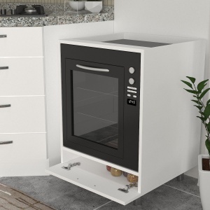 Organizator Bucatarie, Power Duo, UnicUtil, 60 x 58.8 x 85 cm, Alb - Img 3
