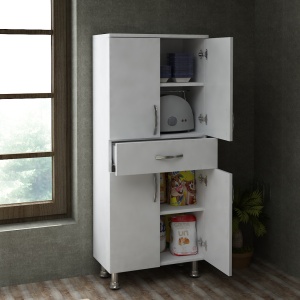 Organizator, Duo Space, UnicUtil, 59.4 x 31.5 x 140 cm, Alb, UUORG16 - Img 4