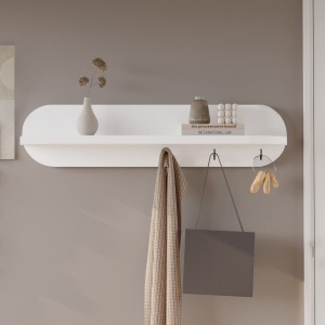 Raft de perete Alb 60x11x14 cm, PAL melaminat — Novion 2, UnicUtilY