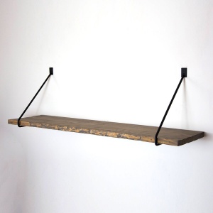 Raft perete, Oak Ridge, UnicUtil, 60 x 20 x 14 cm, Nuc Negru - Img 2