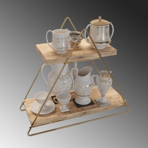Raft versatil, Pure Craft, UnicUtil, 42 x 38 x 16 cm, Auriu Maro - Img 3