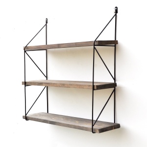 Rafturi perete, Minimal Style, UnicUtil, 60 x 15 x 55 cm, Nuc Negru - Img 3