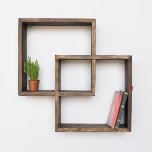 Rafturi perete, Rustic Edge, UnicUtil, 51 x 51 x 9 cm, Nuc - Img 3