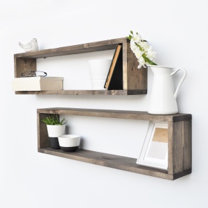 Rafturi perete, Rustic Form, UnicUtil, 70 x 20 x 12 cm, Nuc - Img 4