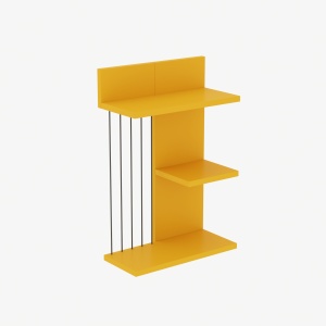 Rafturi perete, Smooth Finish, UnicUtil, 40 x 60 x 19 cm, Galben - Img 2