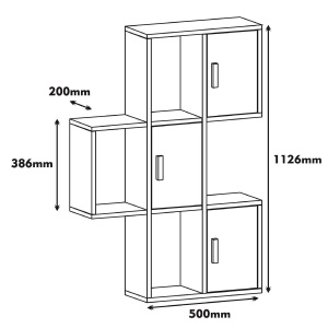 Rafturi perete, Strong Hold, UnicUtil, 50 x 112 x 20 cm, Nuc Alb - Img 3
