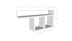 Rafturi perete, Timber Strength, UnicUtil, 72 x 37 x 18 cm, Gri - Img 5