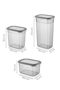 Set 24 recipiente alimentare , UnicUtil, Elegant Compact, Antracit - Img 4