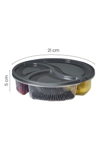 Set 8 caserole plastic , UnicUtil, Durable Spacious, Antracit - Img 2