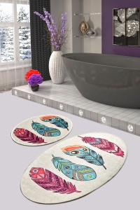 Set covorase baie 2 piese, Chic Finish, UnicUtil, Multicolor - Img 1