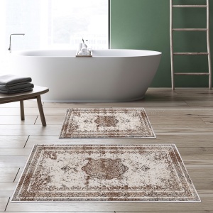 Set covorase baie 2 piese, Elegant Design, UnicUtil, Multicolor - Img 1